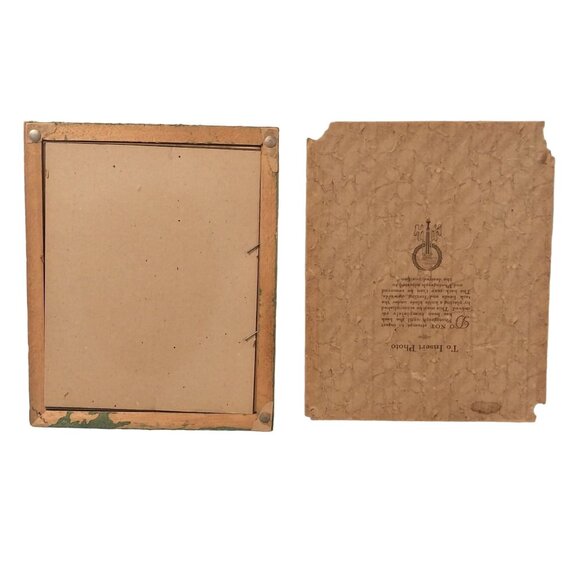 Antique Victorian Frame with Boy In Suit On Staircase Photograph Portrait - Picture 6 of 8